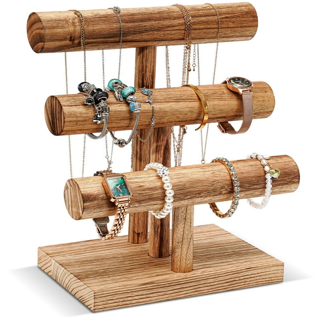 Organizador de Pulseras ProCase de Madera de 3 Niveles 20x14x31 cm