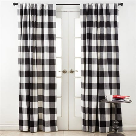 Saro Lifestyle 9025 Bk5484 54 X 84 In Cotton Buffalo Plaid