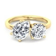 thumbnail image 3 of Radar - Moissanite Round & Pear Cut Lab Diamond Engagement Ring, 3 of 4