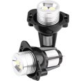 thumbnail image 2 of Bombilla de ojo de ángel E90 + 2 faros LED Angel Eyes de 12 W, luz de posición de anillo de halo, luces antiniebla para E90 E91 05-08., 2 of 5