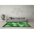 thumbnail image 3 of Ahgly Company Indoor Round Abstract Emerald Green Contemporary Area Rugs, 7' Round, 3 of 4