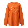 thumbnail image 3 of Bmisegm Femmes Long Arbre Feuille d'Érable Décontracté Quotidien Col Rond Sweat à Capuche Sans Capuche Chandails en Molleton Décontractés pour Femmes Orange TTG, 3 of 3