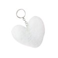 thumbnail image 1 of Heart Shape Hair Pendant Handbag heart shape Decor Keychain Key Buckle Ring Shoulder Bag Hanging Ornaments, 1 of 5
