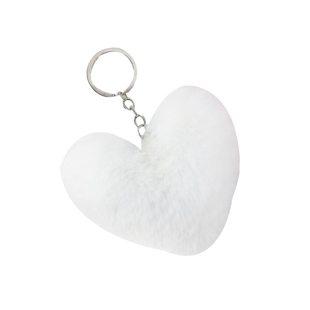 Heart Shape Hair Pendant Handbag heart shape Decor Keychain Key Buckle Ring Shoulder Bag Hanging Ornaments