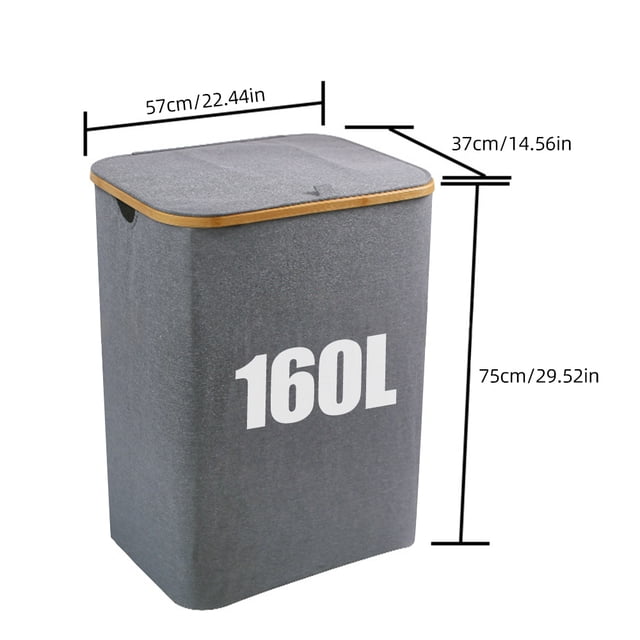 Laundry basket,Lid Collapsible 3 Hamper With Lid Dividers Dirty Clothes Laundry Hamper With Handles And Removable Collapsible 3 Dividers And Removable Inner With Lid Collapsible 160l Laundry Hamper