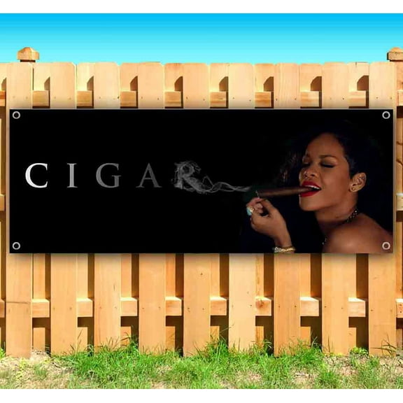 Cigar 13 oz Vinyl Banner With Metal Grommets