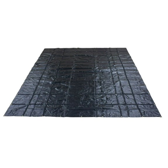 16' x 24' Flatbed Truck Tarps Heavy Duty 18oz Steel Tarp - Black