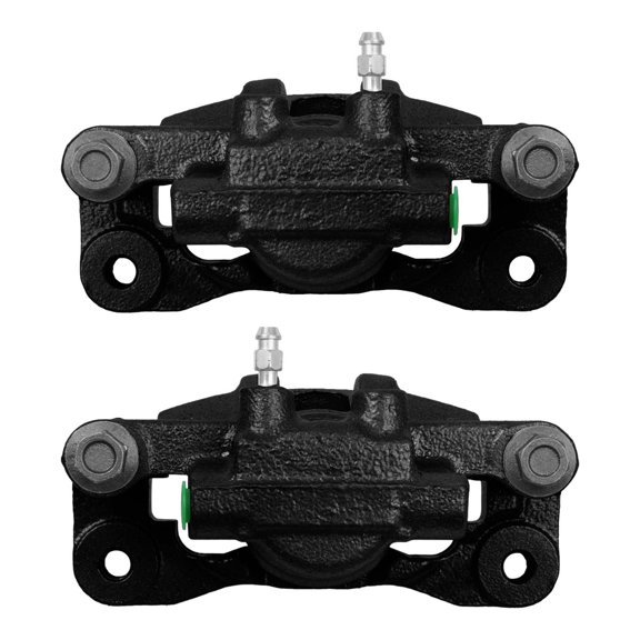 AutoShack Rear Black Brake Calipers Set of 2 Assembly with Bracket Replacement for Dodge Avenger Caliber Chrysler 200 Sebring 2007-2017 Jeep Patriot Compass Driver and Passenger Side BCB3066PR