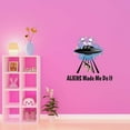 thumbnail image 1 of Spaceship Wall Decal Aliens Made Me Do It Abstract Space Boy's Room Vinyl Wall Decal Futuristic Space Bedroom Decoration - Size: 30 In X 30 In, 1 of 5