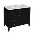 thumbnail image 5 of 36" Single Sink Bathroom Vanity, Freestanding Vanity with 2 Drawers And 1 Tip-out Drawer, Wood Bathroom Cabinet With Ceramic Basin Sink Top For Home Apartment, 5 of 9
