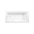 thumbnail image 3 of Aqua Eden CVTAP663222L1 66" Acrylic Rectangular 3-Wall Alcove Tub, Left Hand Drain, Glossy White/Polished Chrome, 3 of 4