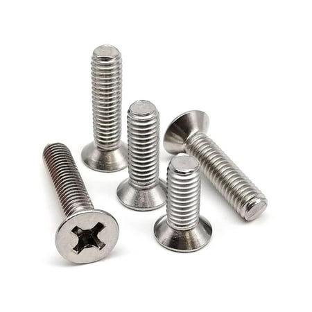 

ZX M1.6 M2 M2.5 M3 M4 M5 M6 M8 M10 GB819 Marine Grade 316 A4 Stainless Steel Rust-Proof Phillips Flat Countersunk Head Bolt Screw (Color : 80mm_1pc M6)-0810