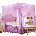 thumbnail image 1 of Mightlink 4 Corners Post Bed Canopy, Elegant Curtain Net, Sheer Canopy Mosquito Net, for Girls Boys Kids Room Decor, 1 of 5
