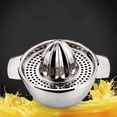 thumbnail image 2 of Kitchen Manual Stainless Steel Fruit Squeezer Hand Juicer Lid Rotation Press Reamer with a Bowl & Strainer, 2 of 6