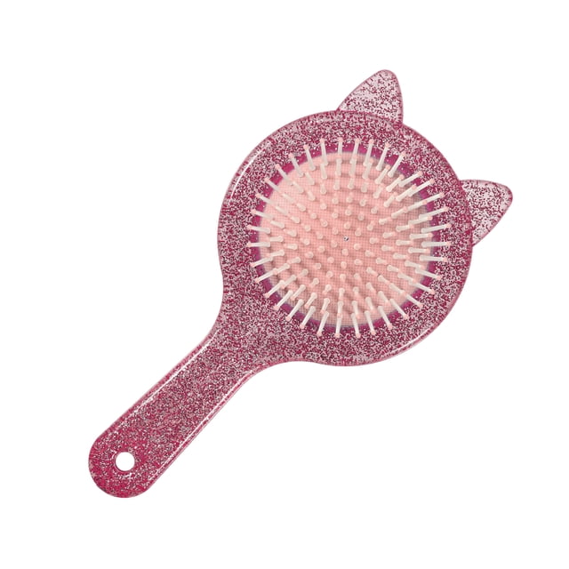 Ofertas Únicas 1pc Peine de aire para mujeres con orejas de gato para cabello lacio, rizado y grueso ABS TPR Púrpura