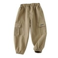 thumbnail image 2 of Boys Cargo Pants for Everyday Wear Elastic Trousers for Spring and Summer Versatile Casual Style for Kids Size 4-5 Years, 2 of 2