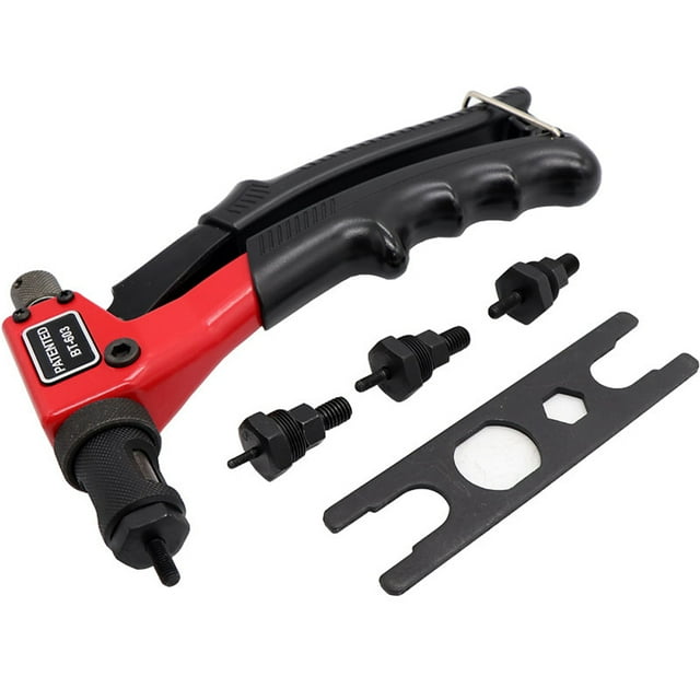 Amdohai 8in Labor-saving Hand Riveter BT-603 Manual Rivet Machine 200mm Riveting Tools with Nut Dies M-3 M-4 M-5 M-6