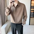 thumbnail image 4 of Camisas para hombre de negocios verde liso con mangas Camisa para hombre XXL con botones Cosas baratas Tops originales vintage Ropa de marca, 4 of 5