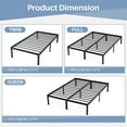 thumbnail image 5 of Simenmax Twin Size Metal Platform Bed Frame, Heavy Duty Mattress Foundation with Steel Slats Support, No Box Spring Needed, Black, 5 of 7