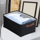 thumbnail image 4 of Cesta para almacenar telas | Contenedor organizador plegable con asas - Material de tela duradero, negro/gris/azul/caqui, 14,17x10,24x6,3 pulgadas, fácil de limpiar, almacenamiento en ropa y juguetes, 4 of 6