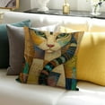 thumbnail image 3 of BANET Abstract Cat Throw Pillow Case, Gifts for Cat Lover, Funny Cat Pillow, Children Room Decoration, Cat Owners Gifts, Cat Theme Room Decor, Cushion Cover for Sofa Couch Bed 20x20in, 3 of 5