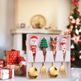 thumbnail image 3 of TIELUTT Christmas Spoon Cutlery Figure Dessert Spoon And Fork Cartoon Christmas Tree Chargers Bulk round Small Table Mats Dining Table Set Glass round Placement Mats for Dining Table Kitchen Table Mat, 3 of 7