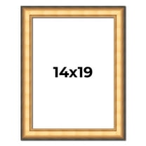 14x19 Frame Gold Plein Aire Solid Wood Picture Frame Width 2 Inches | Interior Frame Depth 0.5