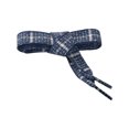 thumbnail image 2 of Cotton Flat Athletic Shoe Laces Linen Contrasting Checkered Shoelaces 1 Pair Blue 60cm/23.6'', 2 of 4