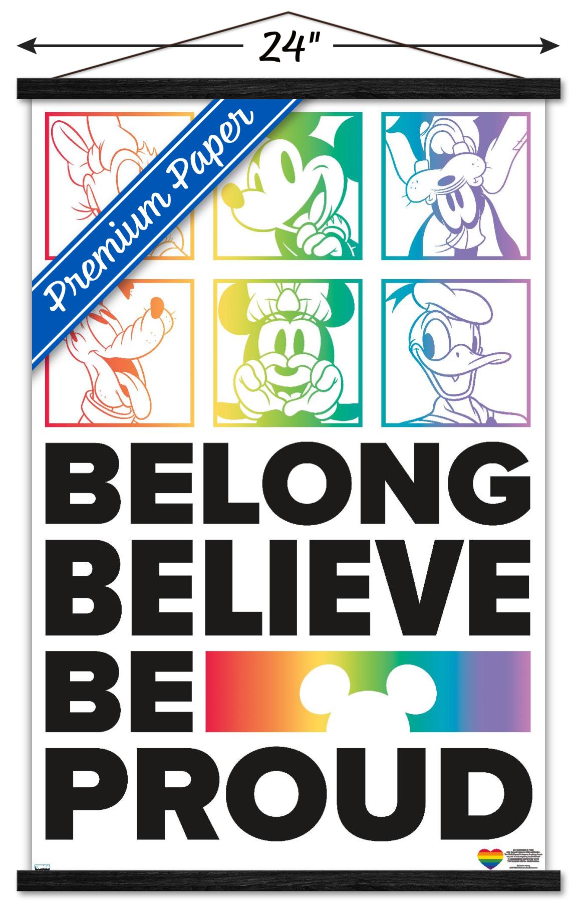 Disney Mickey Mouse - Belong Wall Poster with Magnetic Frame, 22.375" x 34"