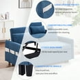 thumbnail image 6 of Blue Pull Out Bed With Adjustable & Ports For Home - 55.1" Storage Pockets, 2 Soft Pillows Living Room, Bedroom, Apartment C Couch , Pockets And Apartment, Office, 6 of 6