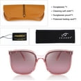 thumbnail image 4 of FEISEDY Women Oversized Vintage Polarized Sunglasses Square Cute Trendy Classic Simple Men B2758, 4 of 15