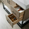 thumbnail image 5 of Toledo 48" Single Sink Bathroom Vanity Light Walnut White Integral Top No Mirror, 5 of 13