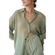 thumbnail image 1 of SAYOO Blusa femenina, solapa, botón de manga larga, blusa transparente para mujeres SAYOO moda, 1 of 8