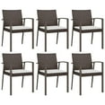 thumbnail image 4 of vidaXL 9 Piece Patio Dining Set with Cushions Poly Rattan and Steel, 4 of 10