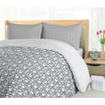 thumbnail image 5 of Ambesonne Modern Duvet Cover Sets, Different Size Circles Motif, 2-Queen, Charcoal Grey and Pale Taupe, 5 of 7