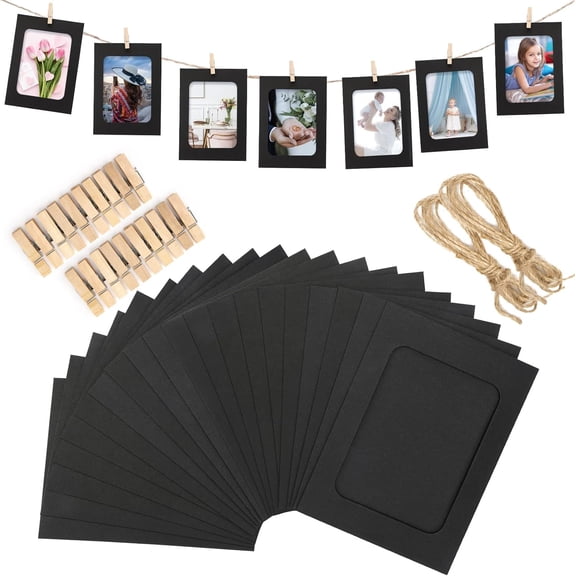 20Pcs Paper Picture Frames for 4x6in Photo,Home ,School and Office Decor,Christmas Gift&Decoration, Keep Good Memories with Your Friends&Familiy