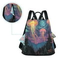 thumbnail image 5 of FORMRS Women's Travel Backpack Purse Anti-Theft Hidden Pockets Casual Shoulder Bag, Psychedelic Jellyfish, 5 of 7