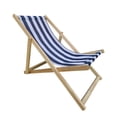thumbnail image 2 of Blue Stripe Outdoor Lounge Chair | Comfortable Seating in Outdoor | Populus Wood Frame | Fits 220 LBS, 2 of 4