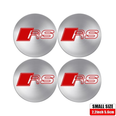 4PCS 56/60/65/68mm Car Wheel Hub Caps Emblem Badge Sticker Decoration for Audi RS S A3 A4 B8 8P 8V A6 C7 A5 Q5 B7 B6 B9 Q7 A1 A7