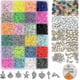 thumbnail image 1 of 4000pcs Clay Beads For Jewelry Bracelet Making Kit 6mm 24 Colors Flat Polymer, 1 of 4