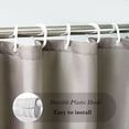 thumbnail image 2 of 72x96 inch Fabric Shower Curtain Liner. Waterproof Extra Long Bathroom Curtain for Hotel with Hooks. Weighted Hem. gray, 2 of 5