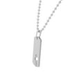 thumbnail image 2 of EDFORCE Stainless Steel Silver-Tone Dog Tag Mens Cut-out Cross Religious Pendant Necklace, 24", 2 of 3
