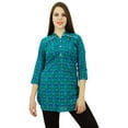 thumbnail image 1 of Phagun Floral Print Women Wear 3/4 Sleeve Casual Top Short Cotton Kurti Clothing, 1 of 8