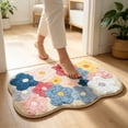 thumbnail image 6 of Antqov Bath Mat, 16x24" Soft Cute Bathroom Rugs Non Slip Washable Colorful Flower Bathroom Mat for Indoor Home Bathroom Floor, 6 of 6