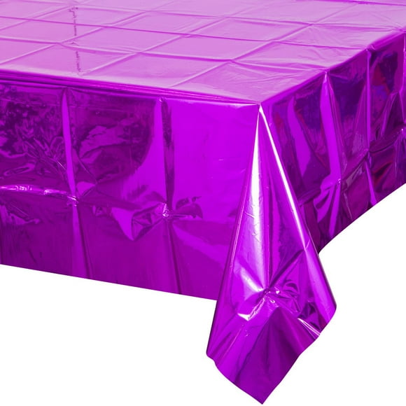 Nappe en plastique à paillettes roses