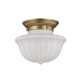 thumbnail image 1 of Hudson Valley Lighting Dutchess - One Light Small Flush Mount - 9 Inches Wide by 7.5 Inches High-Aged Brass Finish, 1 of 3