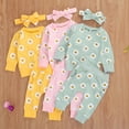 thumbnail image 2 of Infant Baby Girls Autumn Winter Clothes Long Sleeve Sweatshirt Tops and Pants Outfit Sweatsuit, 2 of 6