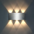 thumbnail image 1 of Lámpara de pared LED Lightess de 6 W para interiores, moderna, cuadrada, de aluminio, para dormitorio, oficina, cama, pasillo, sala de estar, hotel, camino, bar, blanco cálido, 1 of 4
