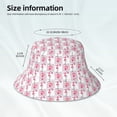 thumbnail image 3 of Fotbe Flamingo On Checkered Sombrero Tipo Pescador con Estampado – Sombrero de Sol de Algodón de Moda para Playa, Golf, Pesca, 3 of 6