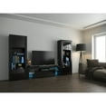 thumbnail image 2 of Milano Set 160-BK-BK Modern Wall Unit Entertainment Center, 2 of 3